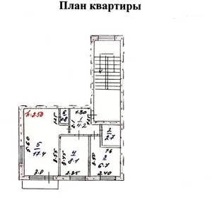 Продам на Торайгырова 2-х квартиру,  балкон, телефон, санузел совмещён